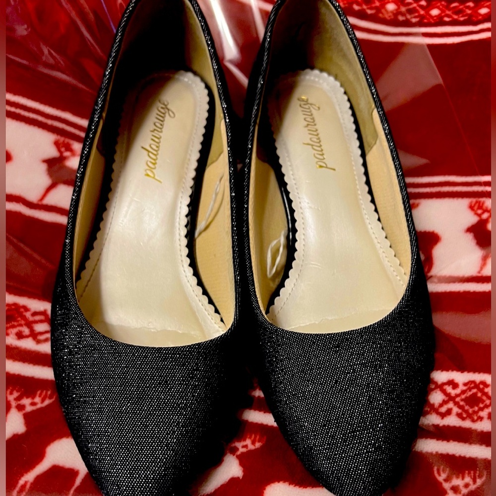 NWOB Padaurauge Jean kitten heels 7.5